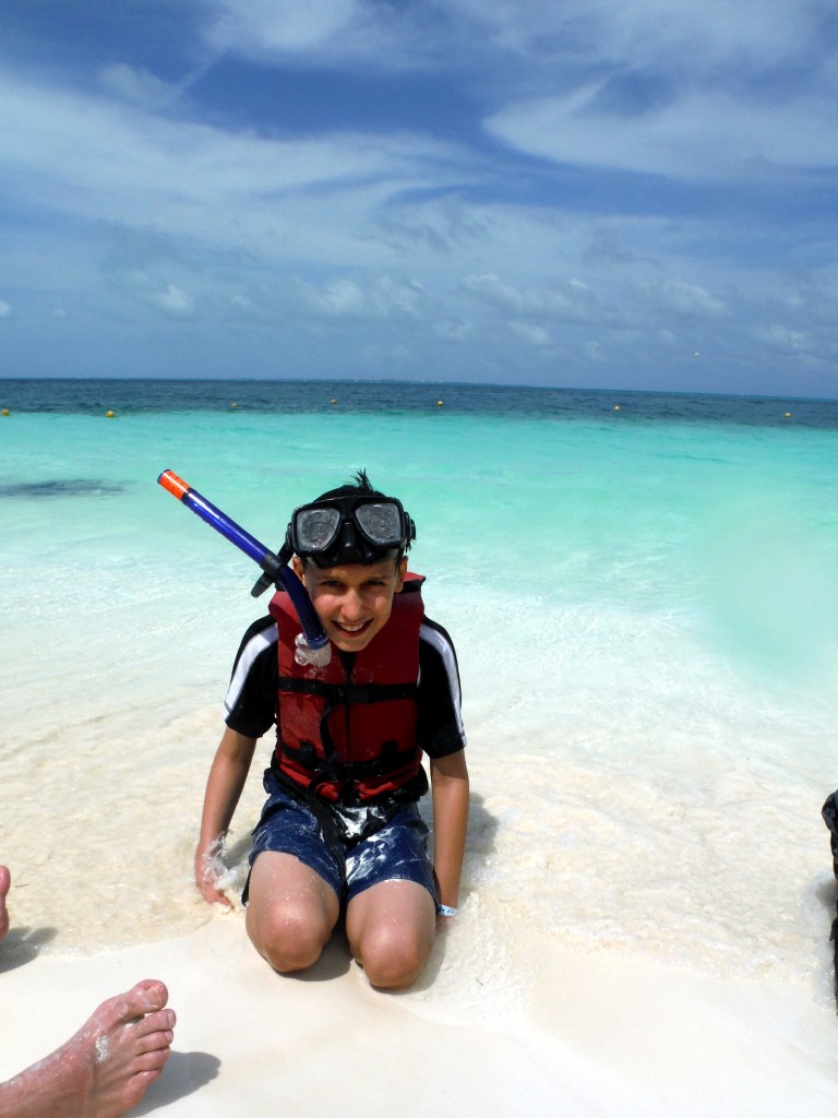 me snorkeling at the beach