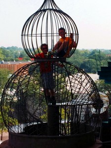 Brady and I at the City Museum on a tower